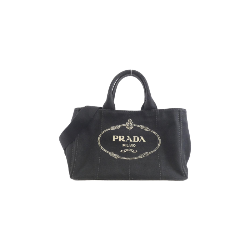 中古PRADA普拉达托特包帆布女包