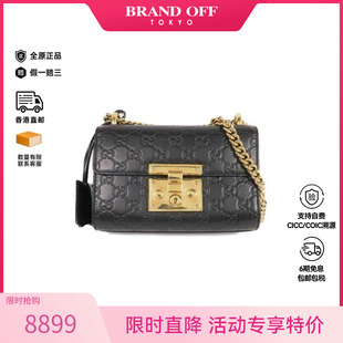 中古Gucci古驰女包A级95新Shoulder bag肩包牛皮斜挎包黑色正品