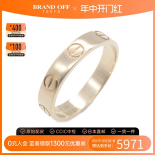 love 中古Cartier卡地亚95新mini ring戒指_指环10号K18PG玫瑰金