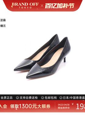 中古Dior迪奥女A级95新pumps高跟鞋漆皮鞋黑色经典正品BRANDOFF