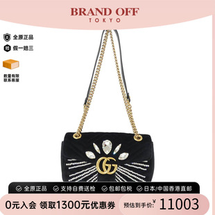 中古Gucci古驰女包A级95新GG MARMONT信封包牛皮单肩包BRANDOFF