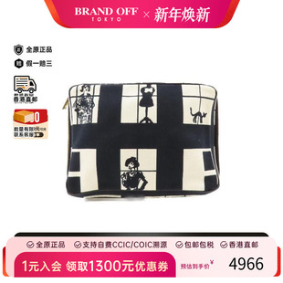 中古Chanel香奈儿女包A级95新Clutch bag手拿包帆布手拿包黑色
