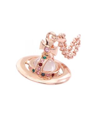 中古Vivienne Westwood薇薇安女S级99新necklace项链镀金金属项链