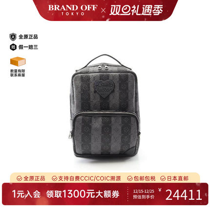 中古LV路易威登男包A级95新Backpack背包涂层/防水帆布双肩包黑色
