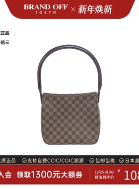 中古LV路易威登女包A级95新Looping棋盘格手提包正品时尚BRANDOFF