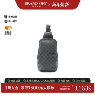 中古LV路易威登男包A级95新waist 防水帆布斜挎包 bag腰包涂层