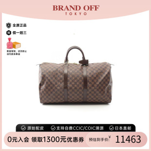 50旅行袋涂層 中古LV路易威登男包A級(jí)95新Keepall 防水帆布手提包