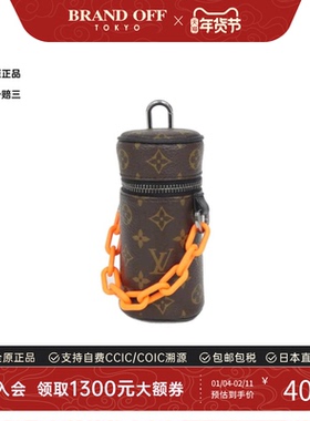 中古LV路易威登女包B级9新 Pouch Barrel老花手提包BRANDOFF正品