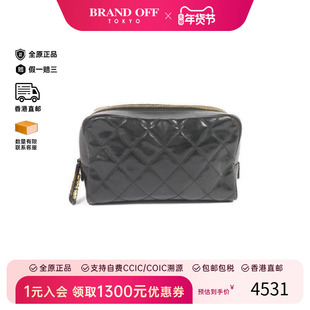 中古Chanel香奈儿女包B级9新second bag手提包羊皮手拿包黑色正品
