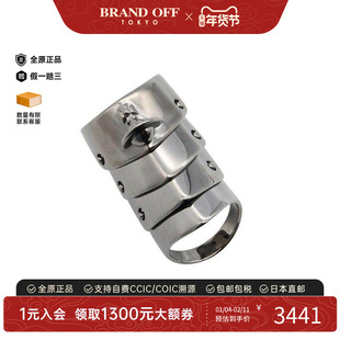中古Vivienne Westwood薇薇安男S级99新ring戒指925银戒指黑色