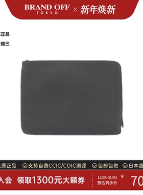 中古LV路易威登女包A级95新Etui Voyage黑色老花手拿包