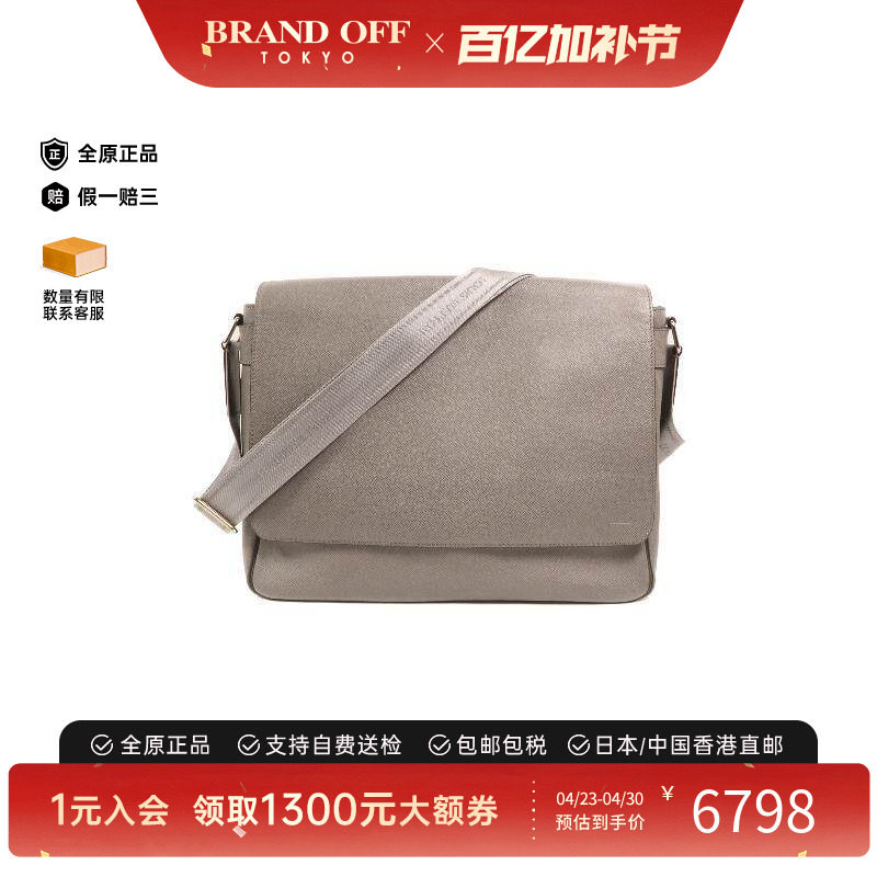 中古LV路易威登女包B级9新Shoulder bag肩包牛皮斜挎包灰色正品