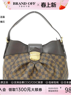 中古LV路易威登女包A级95新Sistine棋盘格手提包