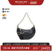 中古LV路易威登女包A级95新Over the Moon斜挎包月亮包黑色牛皮