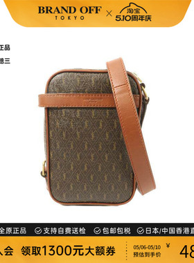 中古YSL圣罗兰女包S级99新Shoulder bag肩包涂层/防水帆布斜挎包