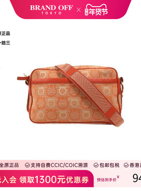 中古Ferragamo菲拉格慕女包C级85新Shoulder bag肩包帆布单肩包