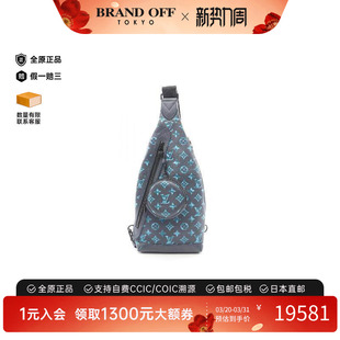 中古LV路易威登男包A级95新body bag随身包牛皮斜挎包灰色