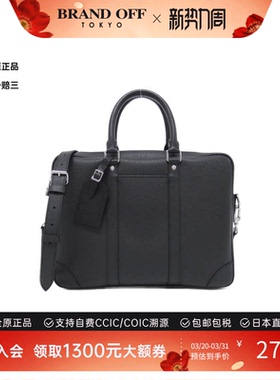 中古LV路易威登男包95新Taiga Porte Document Voyage牛皮单肩包