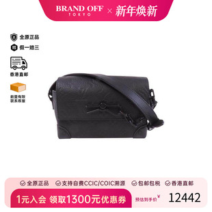 中古LV路易威登男包B级9新Shoulder bag肩包牛皮斜挎包黑色正品