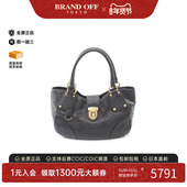 中古Prada普拉达女包A级95新Handbag手包牛皮手提包黑色正品 时尚