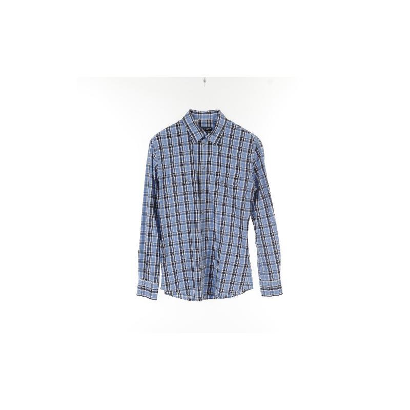 中古Dolce & Gabbana杜嘉班纳男S级99新check格纹棉上衣蓝色