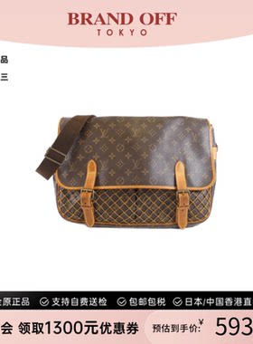 中古LV路易威登老花斜挎包女包
