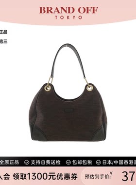 中古GUCCI古驰帆布单肩女包