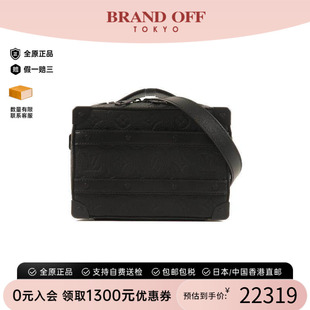 中古LV路易威登男包A级95新Soft Trunk盒子牛皮斜挎包黑色正品