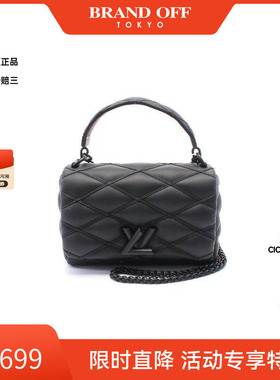 中古LV路易威登女包A级95新Handbag手包牛皮斜挎包黑色BRANDOFF