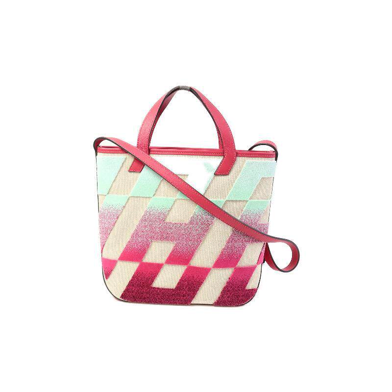中古Hermes爱马仕女包A级95新shoulder bag斜挎包帆布斜挎包红色