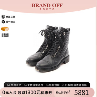 中古Chanel香奈儿女B级9新Chanel香奈儿牛皮鞋黑色