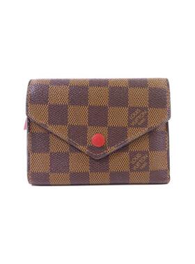 中古LV路易威登女B级9新trifold wallet三折钱包短钱包