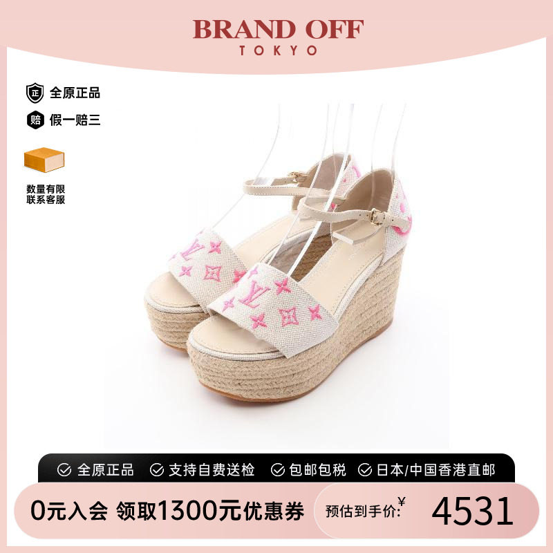 中古LV路易威登鞋レディース帆布