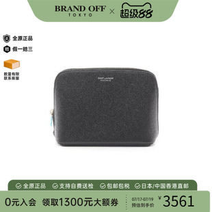 日本中古二奢YSL圣罗兰女包A级95新Pouch女用小袋牛皮化妆包
