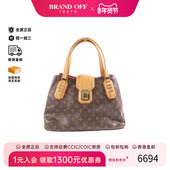 防水帆布单肩包 中古LV路易威登女包95新Shoulder bag肩包涂层