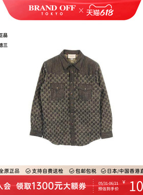 中古Gucci古驰男A级95新Jacket夹克外套帆布外套黑色正品BRANDOFF