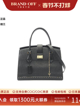 中古LV路易威登女包A级95新Marly MMMarly MM牛皮手提包黑色正品