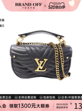 中古LV路易威登女包A级95新shoulder bag斜挎包牛皮斜挎包黑色
