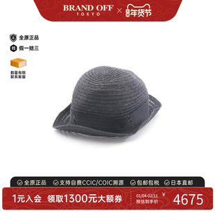 中古Chanel香奈儿女A级95新hat帽子帆布帽子黑色