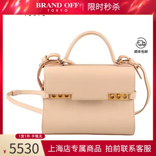 「8.5新」DELVAUX(德尔沃)TEMPETE裸粉色牛皮MINI斜挎包