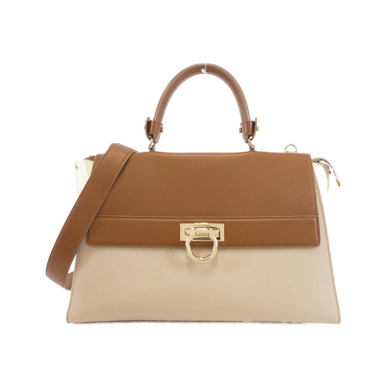 中古菲拉格慕女包牛皮斜挎包