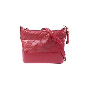 中古Chanel香奈儿女包B级9新Gabrielle流浪包牛皮斜挎包红色