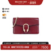中古GUCCI古驰女包A级95新DIONYSUS酒神包漆皮斜挎包正品 BRANDOFF