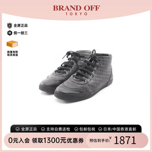 日本中古二奢Gucci古驰女9新sneakers运动鞋牛皮鞋黑色百搭正品