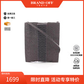 中古Hermes爱马仕女包B级9新Yell line Pochette帆布斜挎包灰色