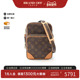 中古LV路易威登女包B级9新amazon双层相机包涂层 防水帆布斜挎包