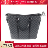 黑棋盘格托特包时尚 中古「9.0新」LOUIS VUITTON路易威登 通勤