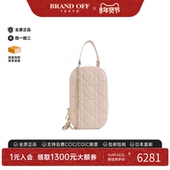中古DIOR迪奥女包9新Lady Dior迪奥戴妃包羊皮手机袋手提斜挎包