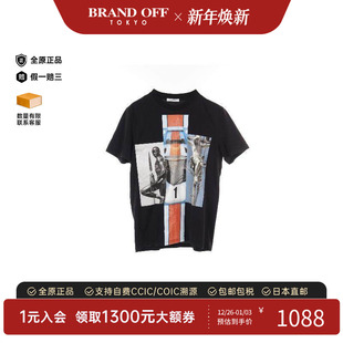 sew针织布棉上衣黑色正品 中古Givenchy纪梵希男B级9新Cut and