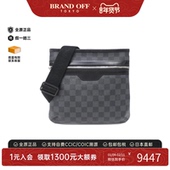 Thomas棋盘格斜挎包正品 中古LV路易威登女包A级95新 Graphite